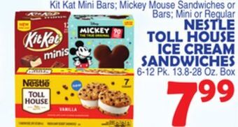 Bravo Supermarkets Nestle toll house ice cream sandwiches offer