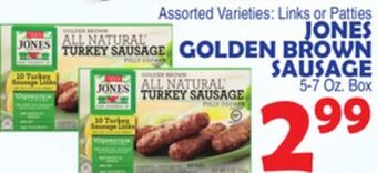 Bravo Supermarkets Jones golden brown sausage offer