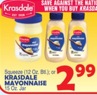 Bravo Supermarkets Krasdale mayonnaise 15 oz. jar offer