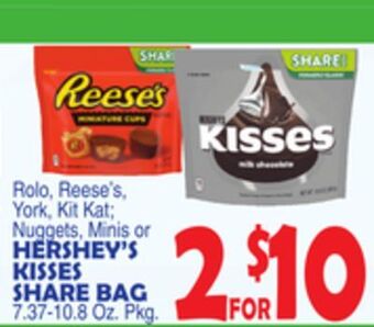 Bravo Supermarkets Hershey's kisses share bag offer