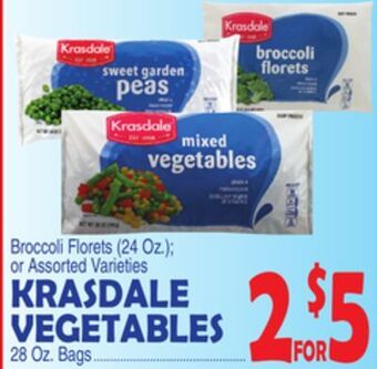 Bravo Supermarkets Krasdale vegetables 28 oz. bags offer
