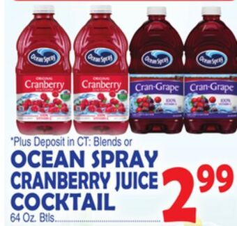 Bravo Supermarkets Ocean spray cranberry juice cocktail offer