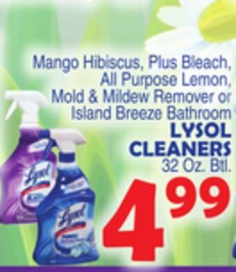 Bravo Supermarkets Lysol cleaners offer