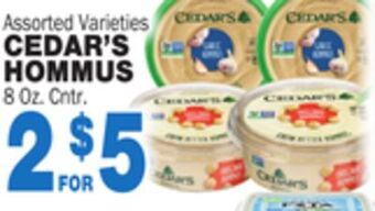 Bravo Supermarkets Cedar's hommus offer