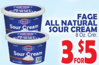 Bravo Supermarkets Fage all natural sour cream offer