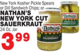 Bravo Supermarkets Nathan's new york cut sauerkraut offer