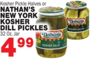 Bravo Supermarkets Nathan's new york kosher dill pickles offer