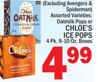 C Town Chloe's ice pops offer