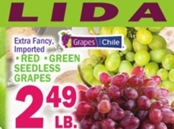 C Town • red • green seedless grapes offer
