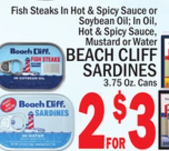 C Town Beach cliff sardines offer