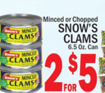 C Town Snow's clams offer