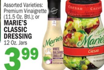 C Town Marie's classic dressing 12 oz. jars offer