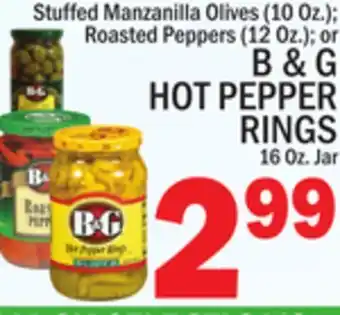 C Town B & g hot pepper rings 16 oz. jar offer