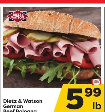 Weis Markets Dietz & watson german beef bologna offer