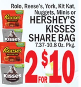 C Town Hershey's kisses share bag offer