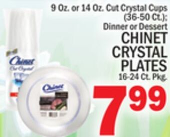 C Town Chinet crystal plates 16-24 ct. pkg. offer