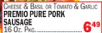 C Town Premio pure pork sausage offer