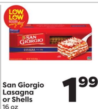 Weis Markets San giorgio lasagna or shells offer
