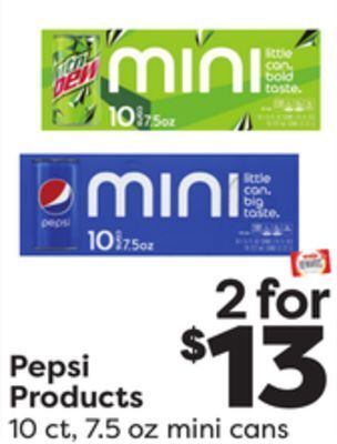 Weis Markets Pepsi products offer