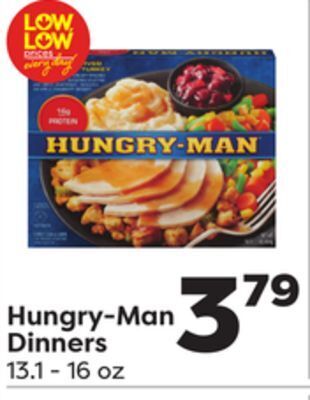 Weis Markets Hungry-man dinners offer