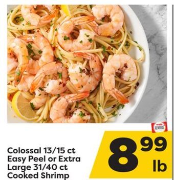 Weis Markets Colossal 13/15 ct easy peel or extra large 31/40 ct cooked shrimp offer