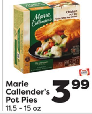 Weis Markets Marie callender's pot pies offer