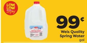 Weis Markets Weis quality spring water offer