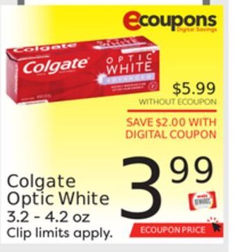 Weis Markets Colgate optic white offer