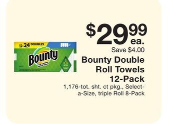 Fairway Store Market Bounty double roll towels 12-pack offer
