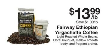 Fairway Store Market Fairway ethiopian yirgacheffe coffee offer