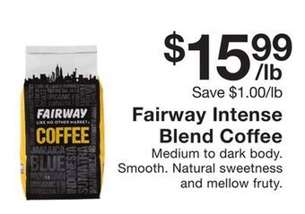 Fairway Store Market Fairway intense blend coffee offer