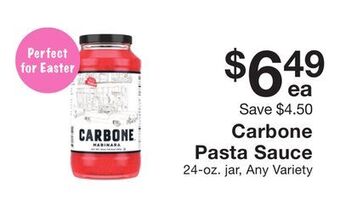 Fairway Store Market Carbone pasta sauce offer