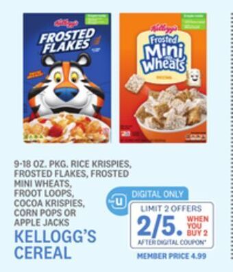 Kings Food Markets Kellogg's cereal offer
