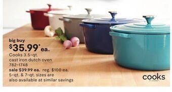 JC Penney Cooks 3.5-qt. cast iron dutch oven offer