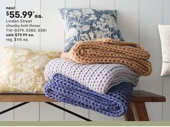 JC Penney Linden street chunky knit throw offer