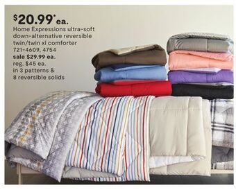JC Penney Home expressions ultra-soft down-alternative reversible twin/twin xl comforter offer