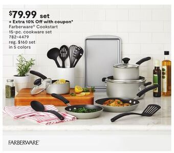 JC Penney Farberware® cookstart 15-pc. cookware set offer
