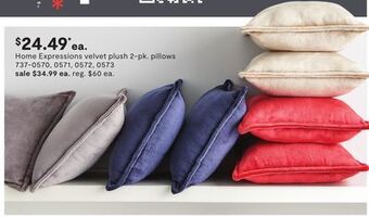 JC Penney Home expressions velvet plush 2-pk. pillows offer