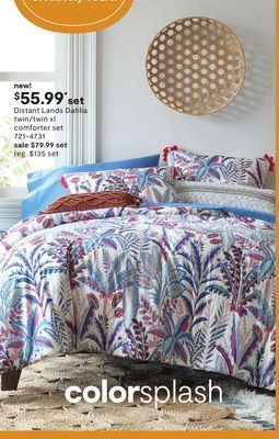 JC Penney Distant lands dahlia twin/twin xl comforter set offer