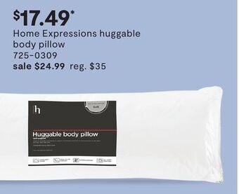 JC Penney Home expressions huggable body pillow offer