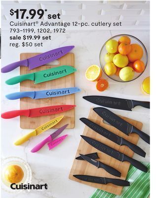 JC Penney Cuisinart® advantage 12-pc. cutlery set offer