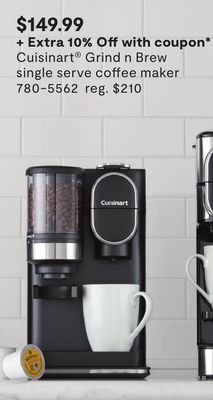 JC Penney Cuisinart® grind n brew single serve coffee maker offer