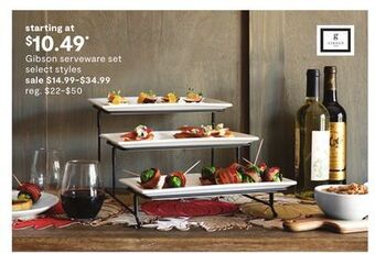 JC Penney Gibson serveware set offer