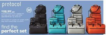 JC Penney Protocol bowden 5-pc. luggage set offer