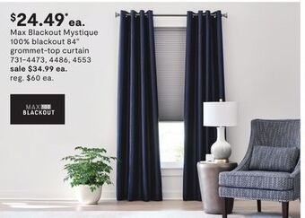 JC Penney Max blackout mystique 100% blackout 84 grommet-top curtain offer