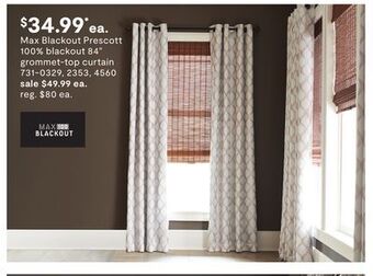 JC Penney Max blackout prescott 100% blackout 84 grommet-top curtain offer