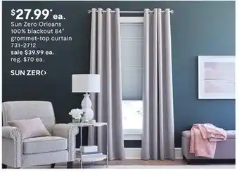 JC Penney Sun zero orleans 100% blackout 84 grommet-top curtain offer
