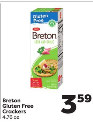 Weis Markets Breton gluten free crackers offer