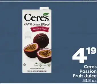 Weis Markets Ceres passion fruit juice offer
