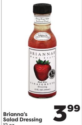 Weis Markets Brianna's salad dressing offer